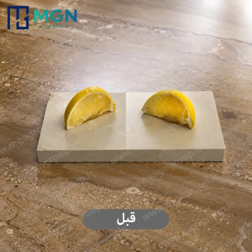 تست سنگ با گلس محافظ سنگ و بدون گلس محافظ سنگ