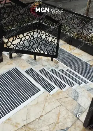 پادری آلومینیومی یک سانتی موکت و PVC